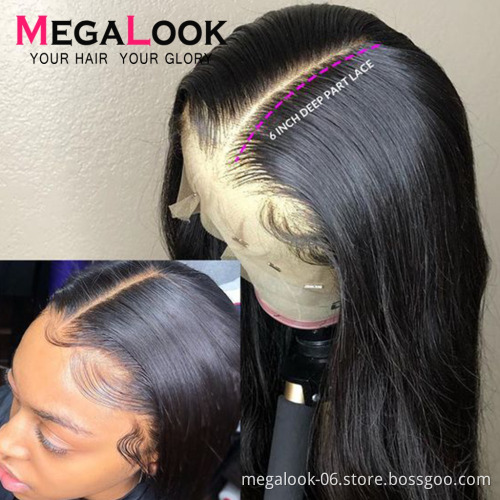 Vietnamese Fashion 13*6 Lace  Wefts Custom Virgin Back Dark Rooted Human Hair Wigs